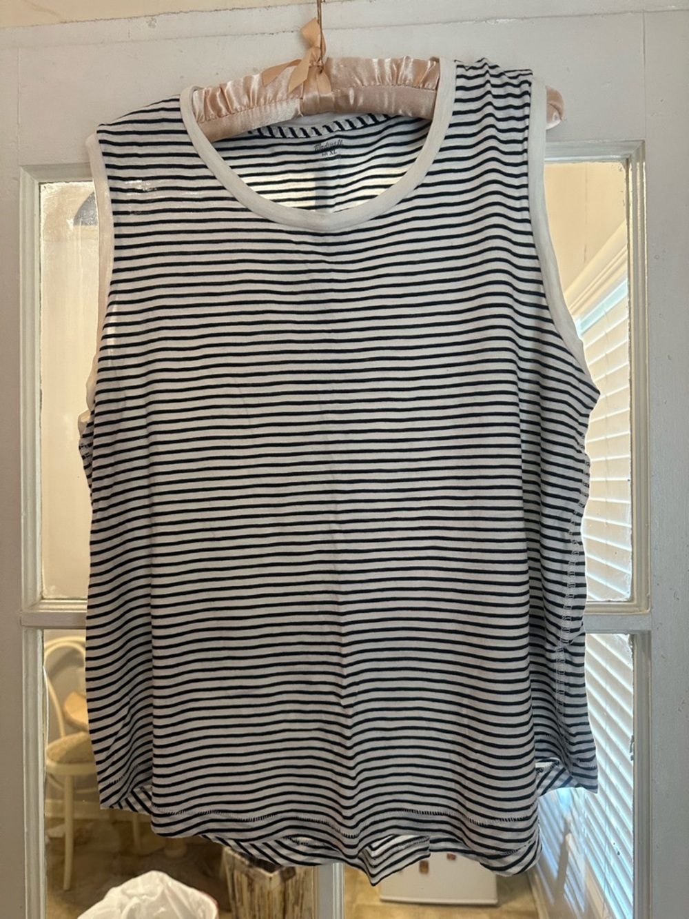 Madewell Tank Top - White & Navy
